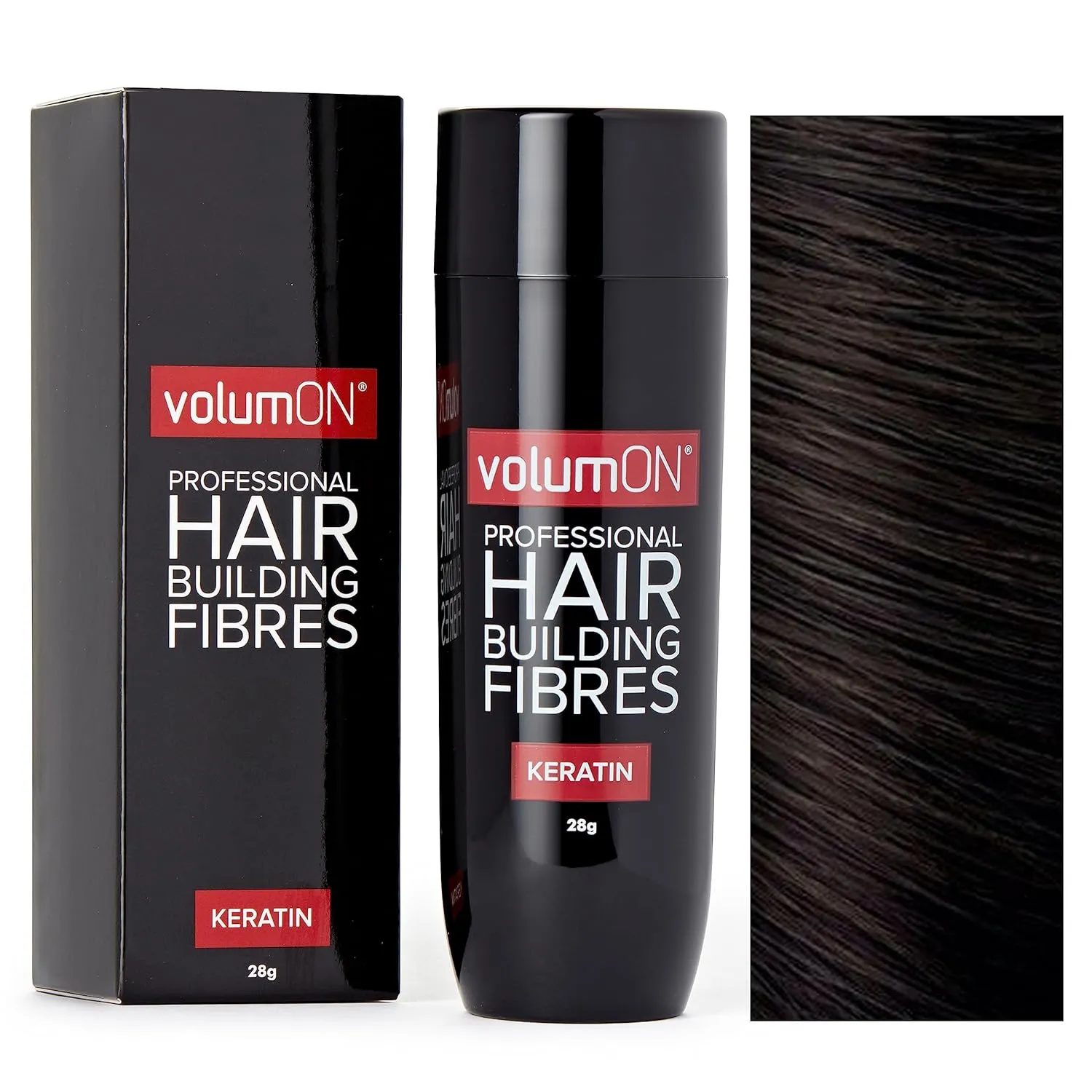 Professional Hair Building Fibres- Hair Loss Concealer- KERATIN- DARK BROWN 28g- Get Upto 30 Uses