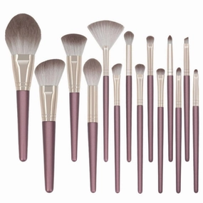 Professional Makeup Brush Set, 14 Pieces, Soft Synthetic Bristles, Rose Gold Handle, Premium Cosmetic Brushes