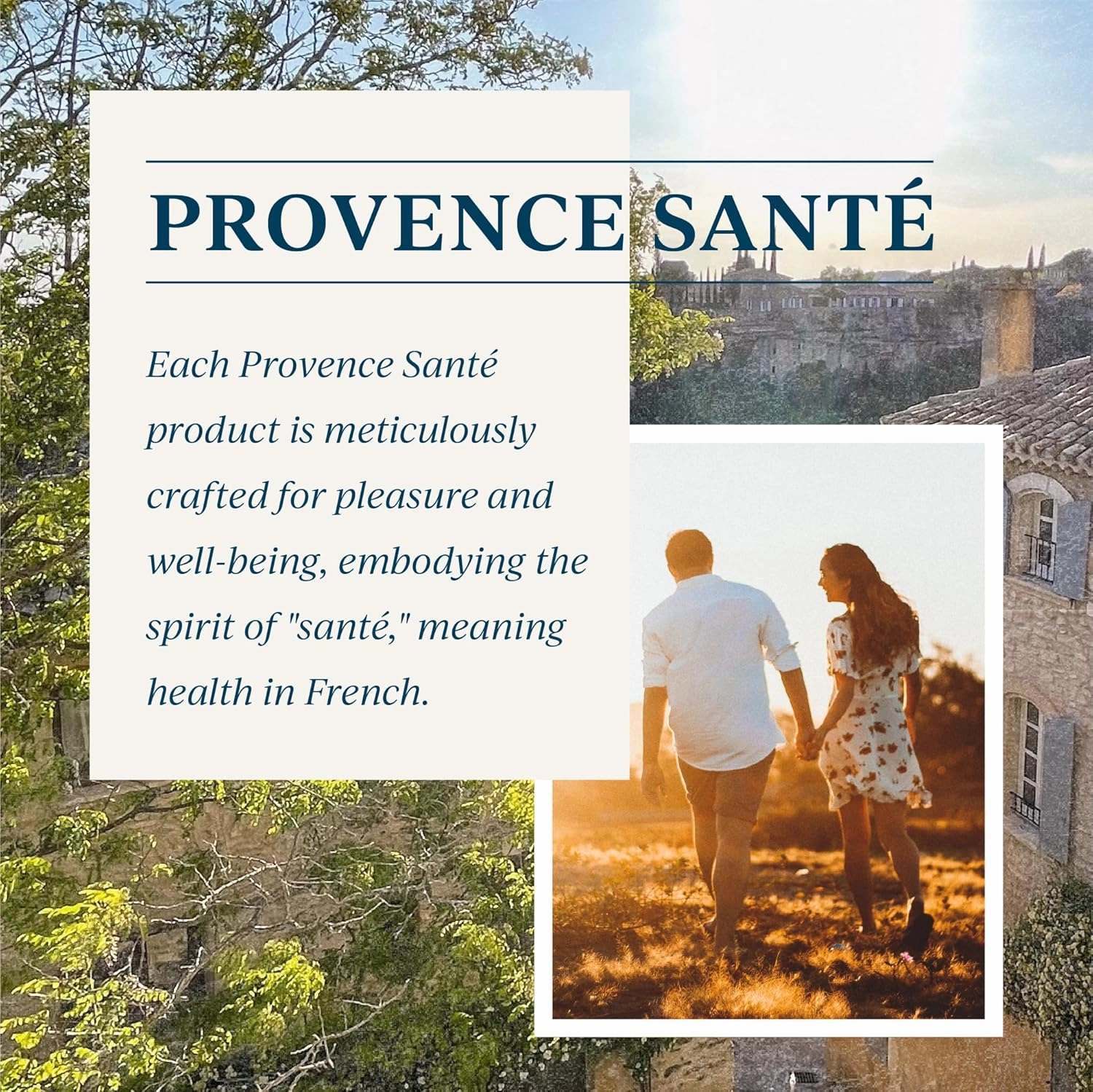 Provence Sante Cleansing Bath & Shower Gel - Moisturizing Almond Oil Body Wash for Dry Skin - Nourishing Floral Wild Rose Scent - Made in France - 10.2 Oz