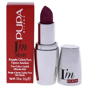 Pupa Milano I Am Matt Pure Colour Lipstick - Dresses Lips In Full, Deep Color - Matte, Velvety And Extremely Sensory Feel - Glides On Without Weighing Lips Down - 051 Blue Fuchsia - 0.123 OZ