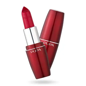 Pupa Milano Pupa Volume - Plumping, Hydrating, Cream Formula Lipsticks - Lasting Color That Stays On Lips All Day Long - Lustrous, Flattering Shades For All Complexions - 401 Red Passion - 0.123 Oz