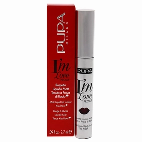 Pupa Milano I Am Love Proof Matt Liquid Lip Color - 012 Burgundy Red for Women - 0.09 oz Lipstick