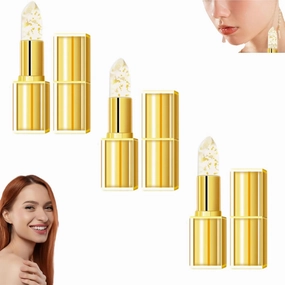 Pupyparraph Lip, Experience Luxurious Lips, Transferproof Color-Changing Lipstick, Color Alchemy, Auto-Tints on Contact, Gold Crystal Ph Lipstick Color Changing, Natural Non-fading Lip Stick (3pcs)