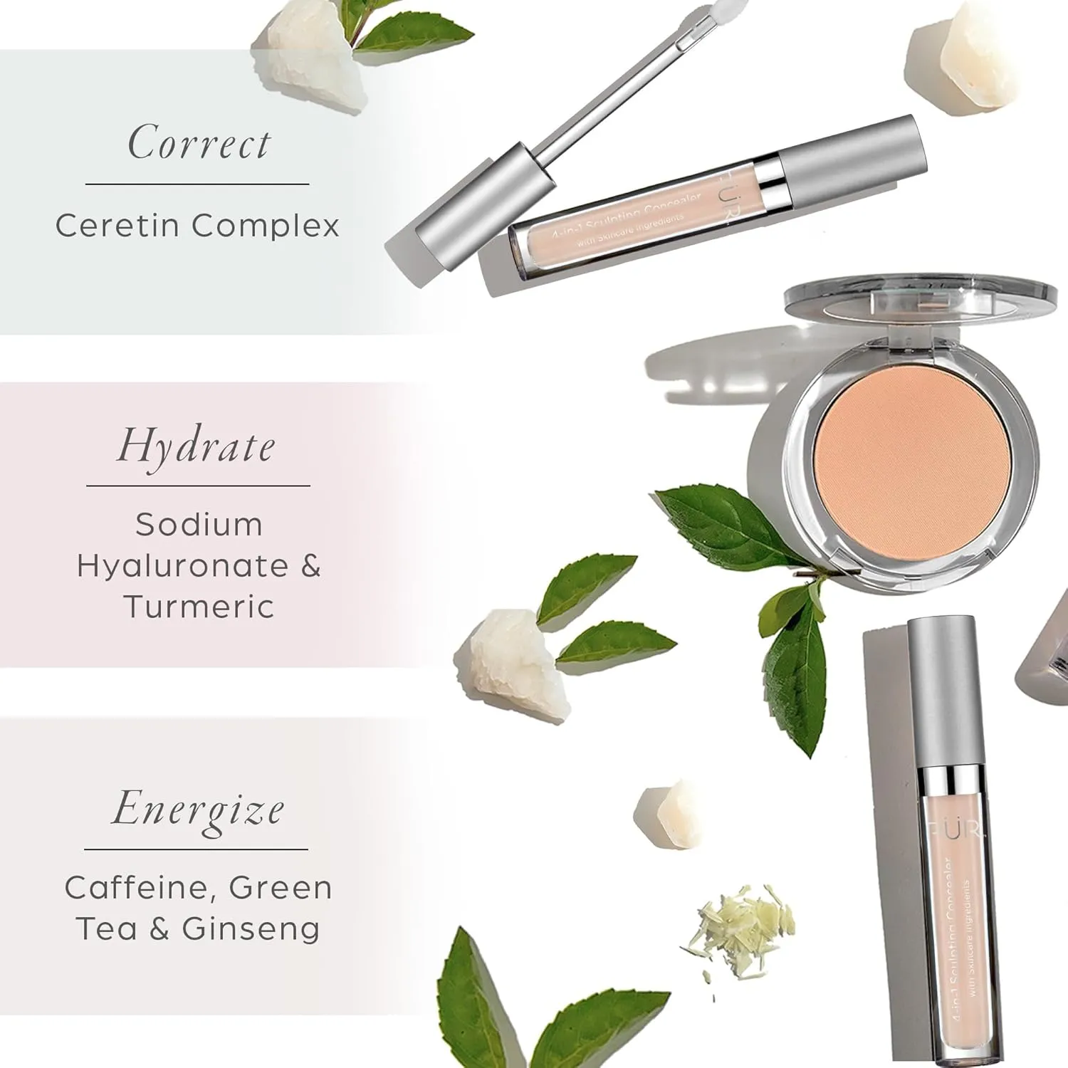 PUR Beauty 4-in-1 Sculpting Concealer for Women - Conceals, Brightens, Plumps & Corrects - Hydrating & Moisturizing Makeup Concealer with Medium to Full Coverage for Dark Circles