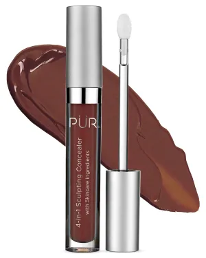 PUR Beauty 4-in-1 Sculpting Concealer for Women - Conceals, Brightens, Plumps & Corrects - Hydrating & Moisturizing Makeup Concealer with Medium to Full Coverage for Dark Circles
