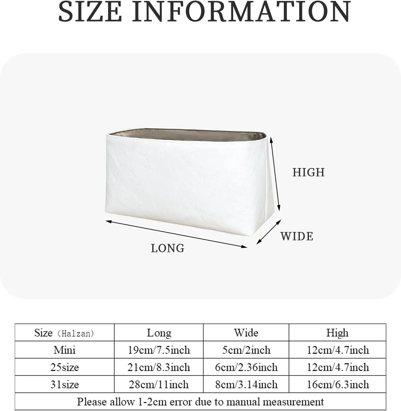 Purse Organizer Insert, Inner Liner Bag Organizer Insert Fit for Hermes Halzan Dupont Paper Inside Storage Bag In Bag Organizer Insert (Style-02, 31size)