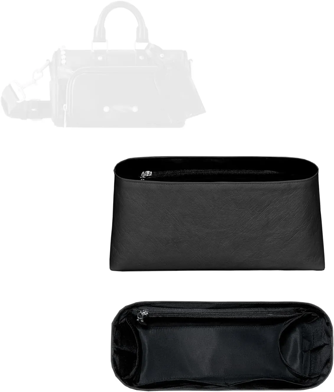 Purse Organizer Insert, Inner Liner Bag Organizer Insert Fit for LV Keepall Cargo25 Dupont Paper Inside Storage Bag In Bag (Style-03, Keepall Cargo25)