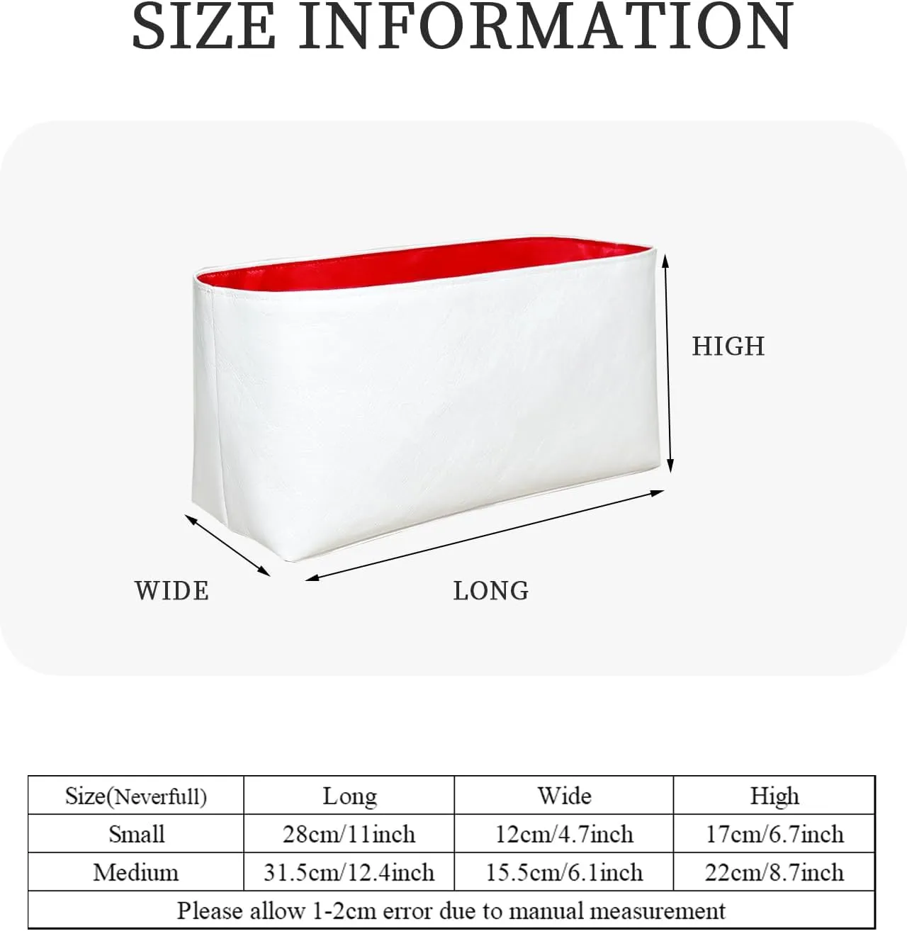 Purse Organizer Insert, Inner Liner Bag Organizer Insert Fit for LV Neverfull Tote Dupont Inside Storage Bag In Bag Organizer Insert (Style-02, Small)