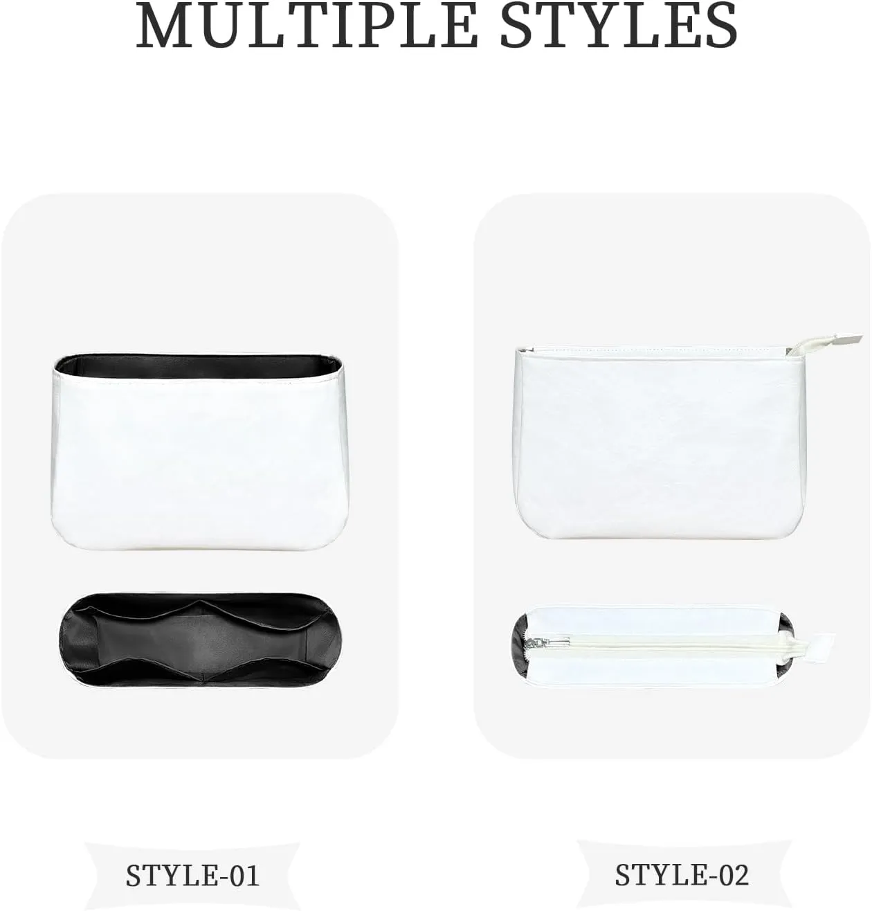Purse Organizer Insert, Inner Liner Bag Organizer Insert Fit for YSL LE5A7 Hobo Dupont Paper Inside Storage Bag In Bag Organizer Insert (Style-01, Mini)