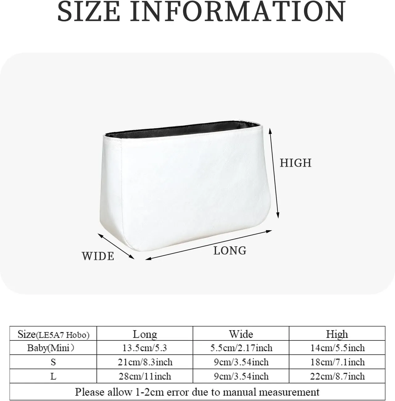 Purse Organizer Insert, Inner Liner Bag Organizer Insert Fit for YSL LE5A7 Hobo Dupont Paper Inside Storage Bag In Bag Organizer Insert (Style-01, Mini)