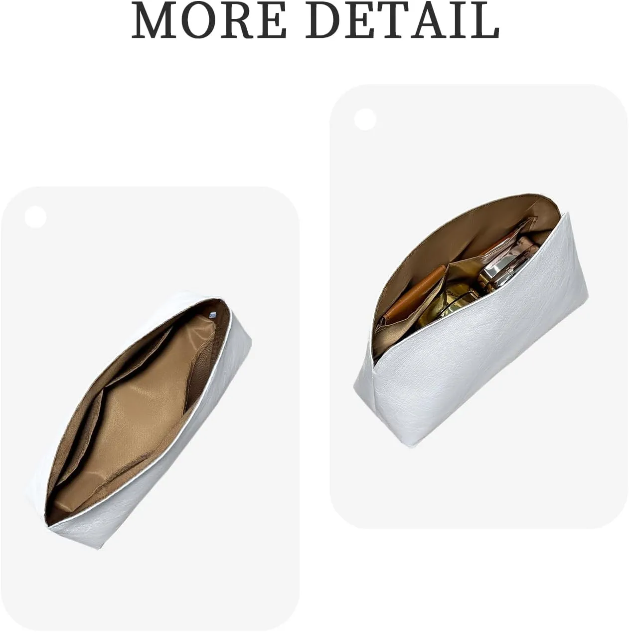Purse Organizer Insert, Inner Linner Shell Bag Organizer Insert Fit for Hermes Bolide Slim Inside Storage Bag In Bag Organizer Insert (Style-02, 25size)