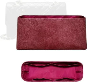 Purse Organizer Insert, Inside Bag Organizer Insert Fit for Chanel Classi Flap CF Handbag Mini Inner Liner Bag Organizer Insert Slim Makeup Storage Bag In Bag (Medium)