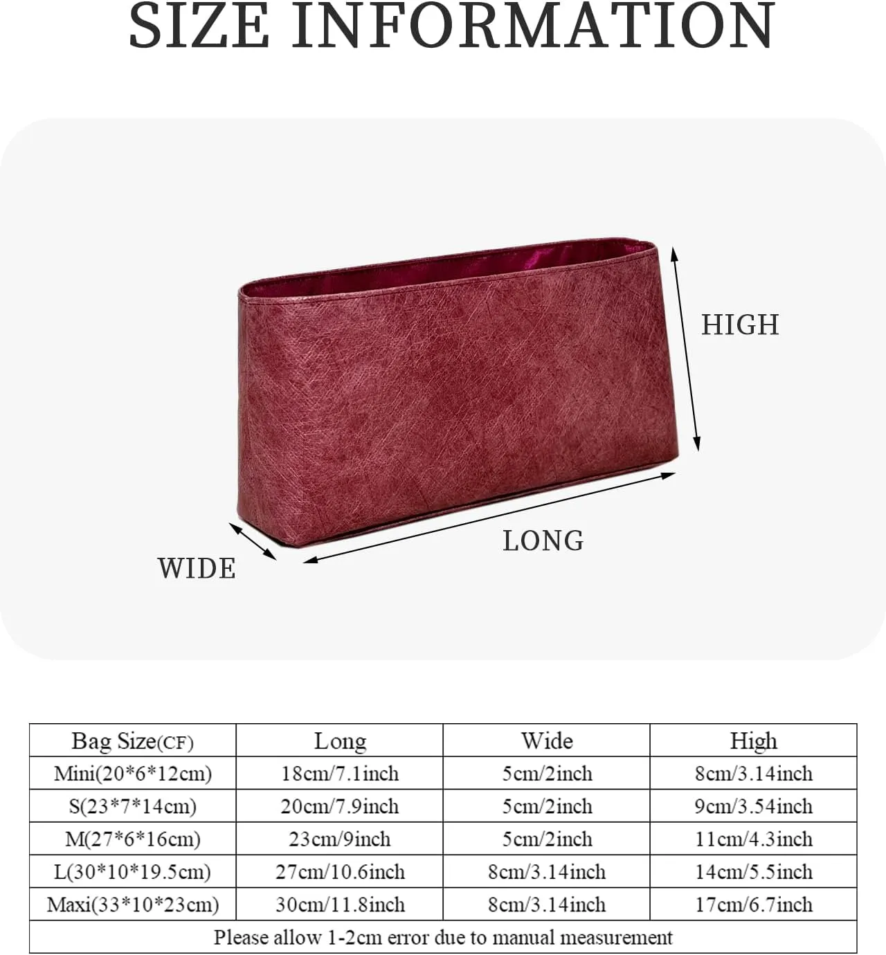 Purse Organizer Insert, Inside Bag Organizer Insert Fit for Chanel Classi Flap CF Handbag Mini Inner Liner Bag Organizer Insert Slim Makeup Storage Bag In Bag (Medium)