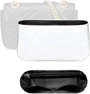 Purse Organizer Insert, Inside Bag Organizer Insert Fit for Gucci Marmont Handbag Dupont Paper Small Inside Makeup Storage Bag In Bag Organizer (Style-02, Mini)