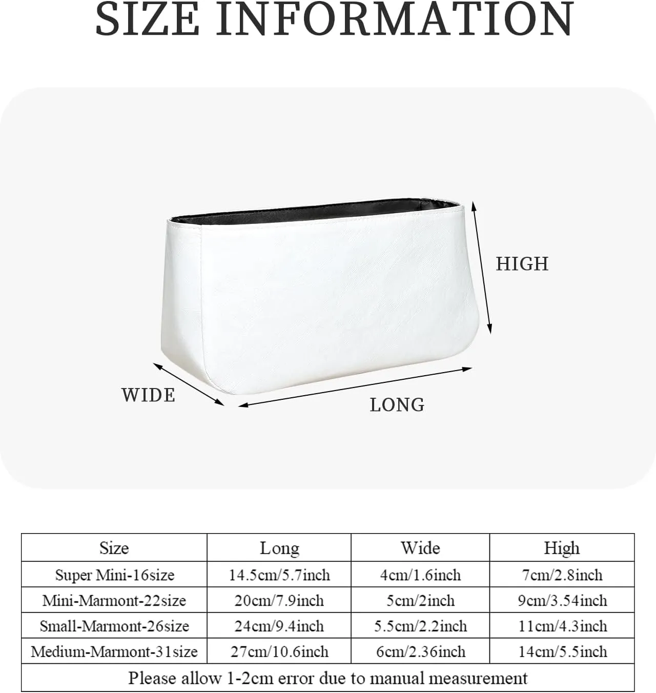 Purse Organizer Insert, Inside Bag Organizer Insert Fit for Gucci Marmont Handbag Dupont Paper Small Inside Makeup Storage Bag In Bag Organizer (Style-02, Mini)