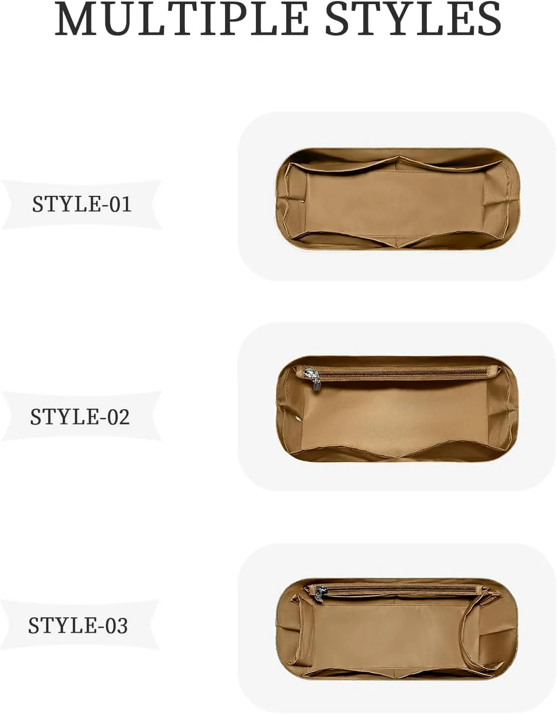 Purse Organizer Insert, Inside Bag Organizer Insert Fit for LV Low Key Hobo Lightweight Dupont Paper Inner Liner Bag In Bag Organizer Insert (Style-02, Small)