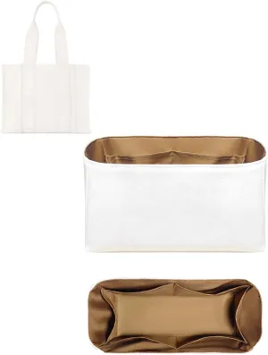 Purse Organizer Insert, Slim Inner Liner Storage Bag Organizer Insert Fit for Woody Tote Handbag Lightweight Inside Bag In Bag Insert (Style-01, Medium)