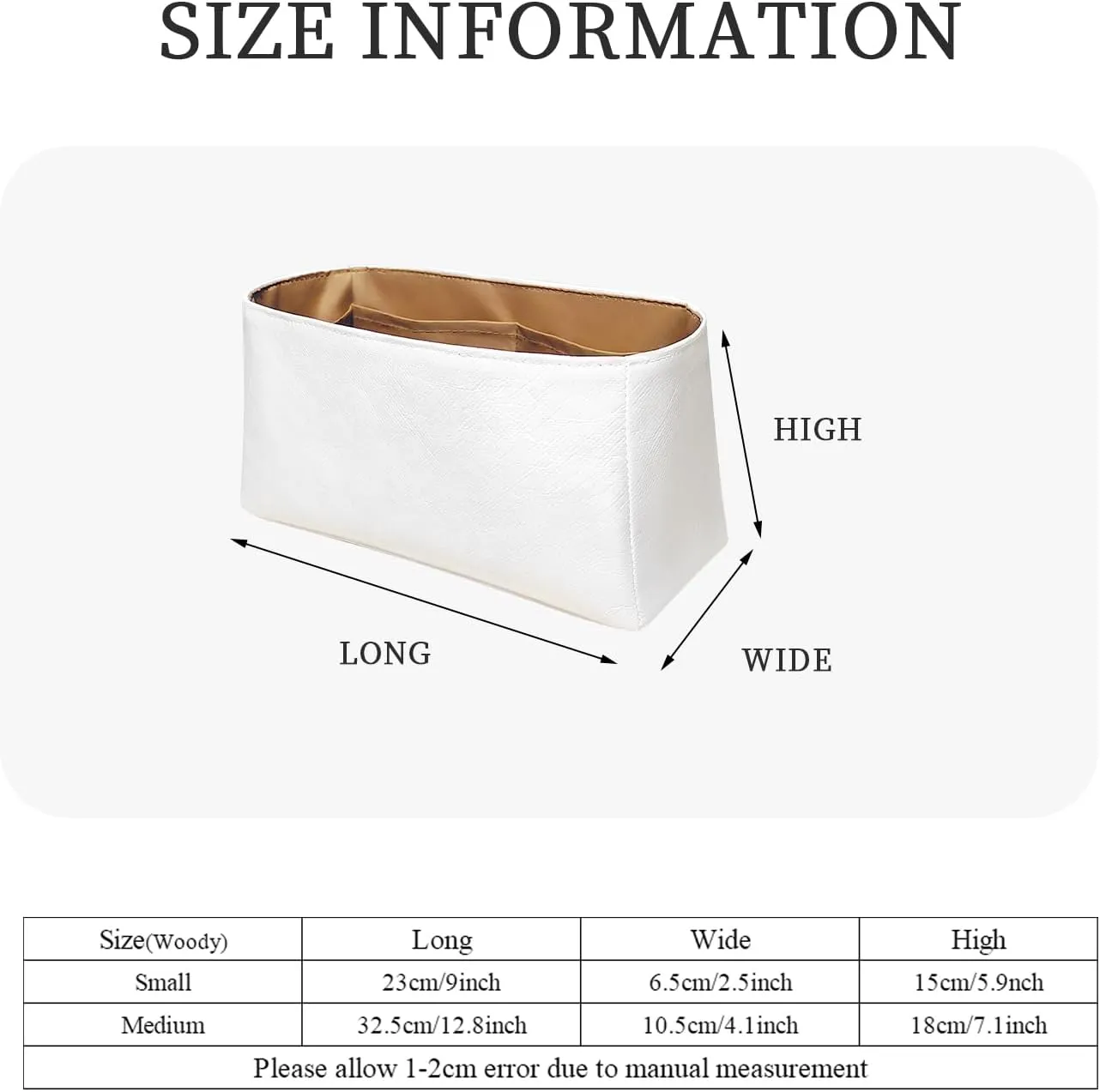 Purse Organizer Insert, Slim Inner Liner Storage Bag Organizer Insert Fit for Woody Tote Handbag Lightweight Inside Bag In Bag Insert (Style-01, Medium)