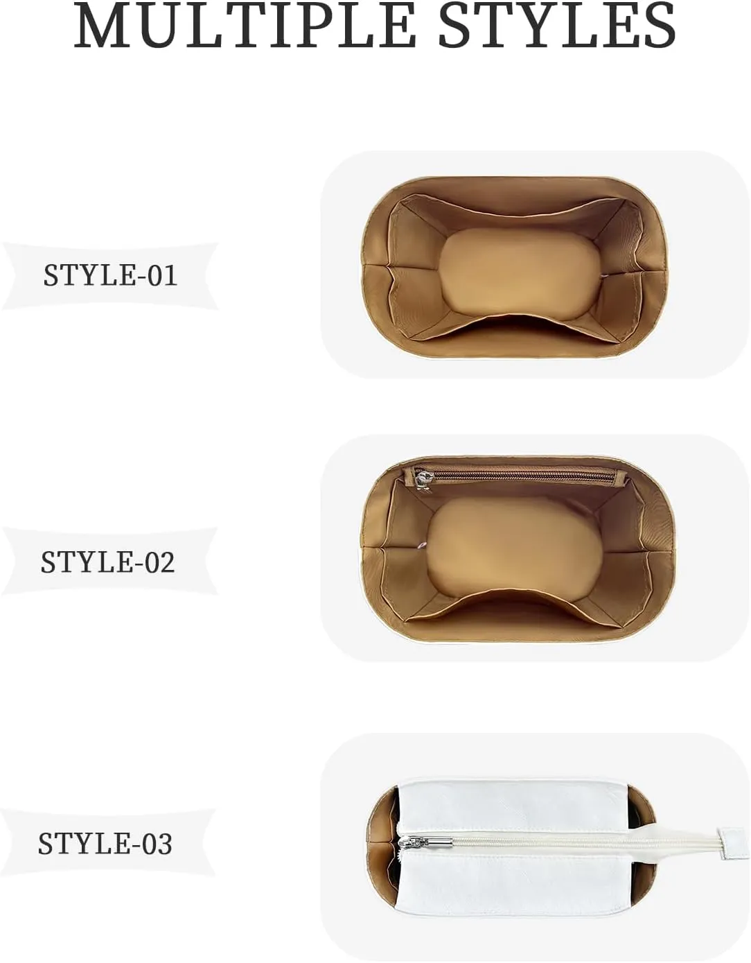 Purse Organizer Insert, Slim Inside Storage Bag In Bag Organizer Insert Fit for LV All In BB Dupont Paper Lightweight Inner Liner Bag Organizer Insert (Style-03, Small)