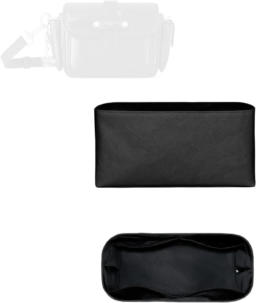 Purse Organizer Insert, Slim Inside Storage Bag Organizer Insert Fit for LV Cargo Mini Lightweight Inner Liner Bag In Bag Insert (Style-01)