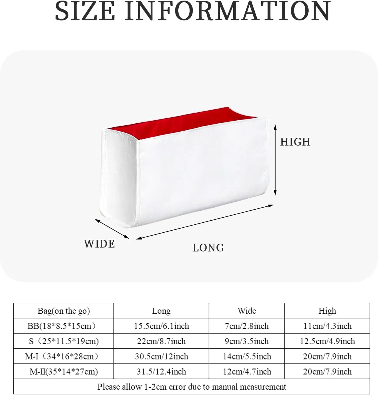 Purse Organizer Insert, Slim Inside Storage Bag Organizer Insert Fit for LV ONTHEGO Tote Lightweight Inside Zipper Bag (Style-01, M-II)
