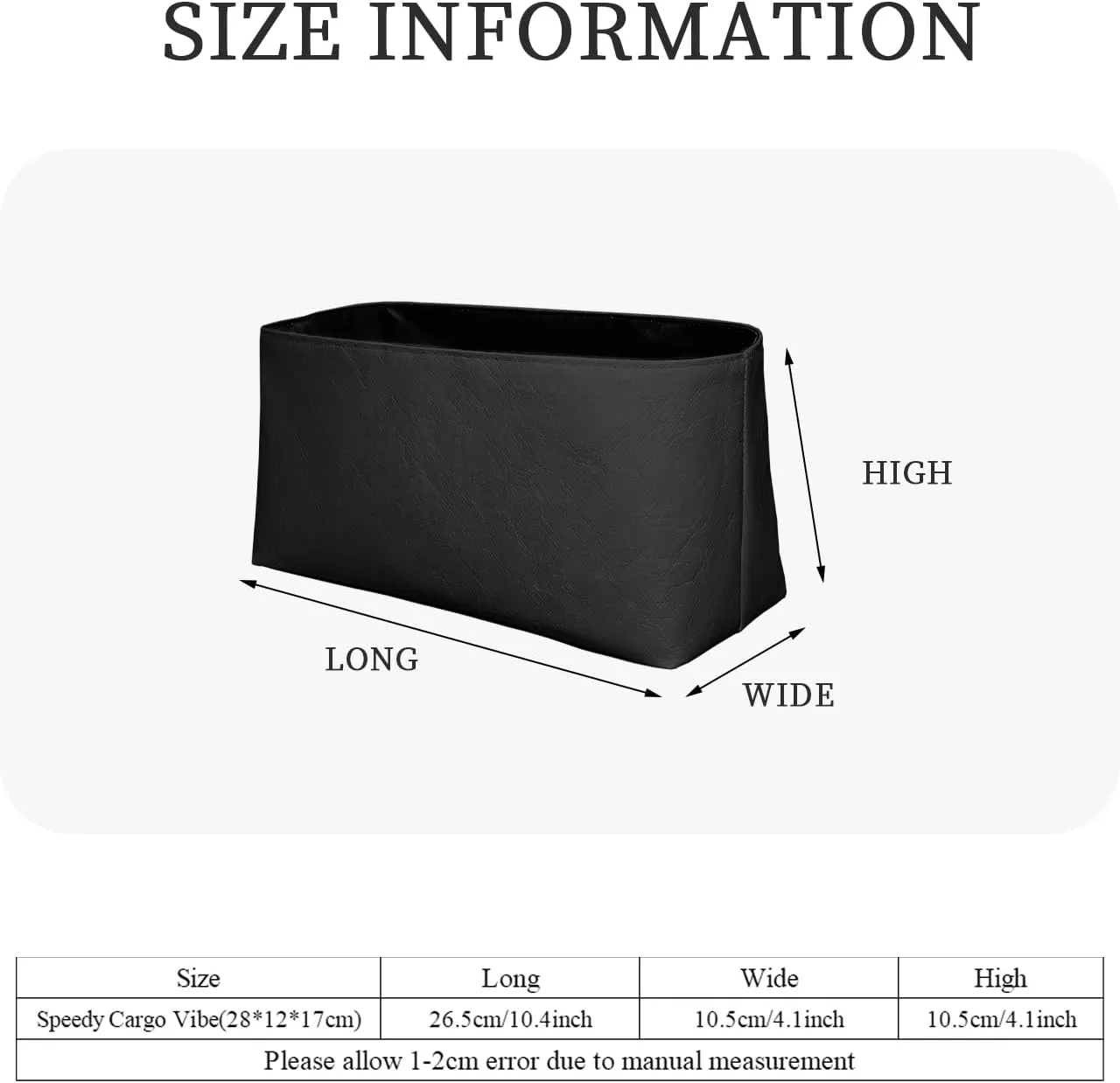 Purse Organizer Insert, Slim Inside Storage Bag Organizer Insert Fit for LV Speedy Cargo Vibe Lightweight Inner Liner Bag In Bag Insert (Style-01, Speedy Cargo Vibe)
