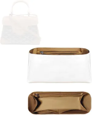 Purse Organizer Insert, Slim Inside Storage Bag Organizer Insert Fit for Saigon Lightweight Inner Liner Bag (Style-02, Small)