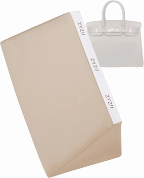 Purse Pillow for Birkin 20/25/30/35/40/45/50,Memory Foam Shaper Insert,Silky Bag Pillow for Luxury Handbag Tote（Champagne,BK50）