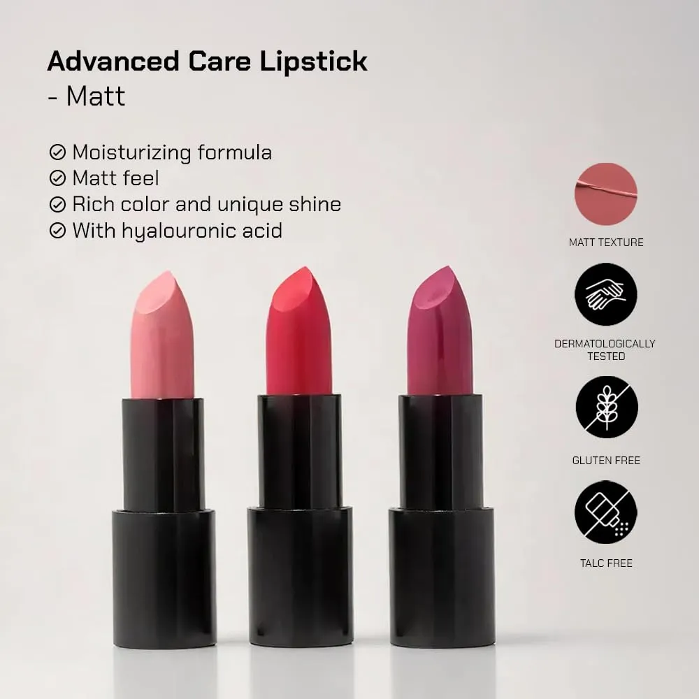 Radiant Professional Advanced Care Lipstick - Ultra Nourishing, Moisturizing Long Lasting Lipstick With Vitamin E- UVA UVB Filters - MATTE - Nude (203)