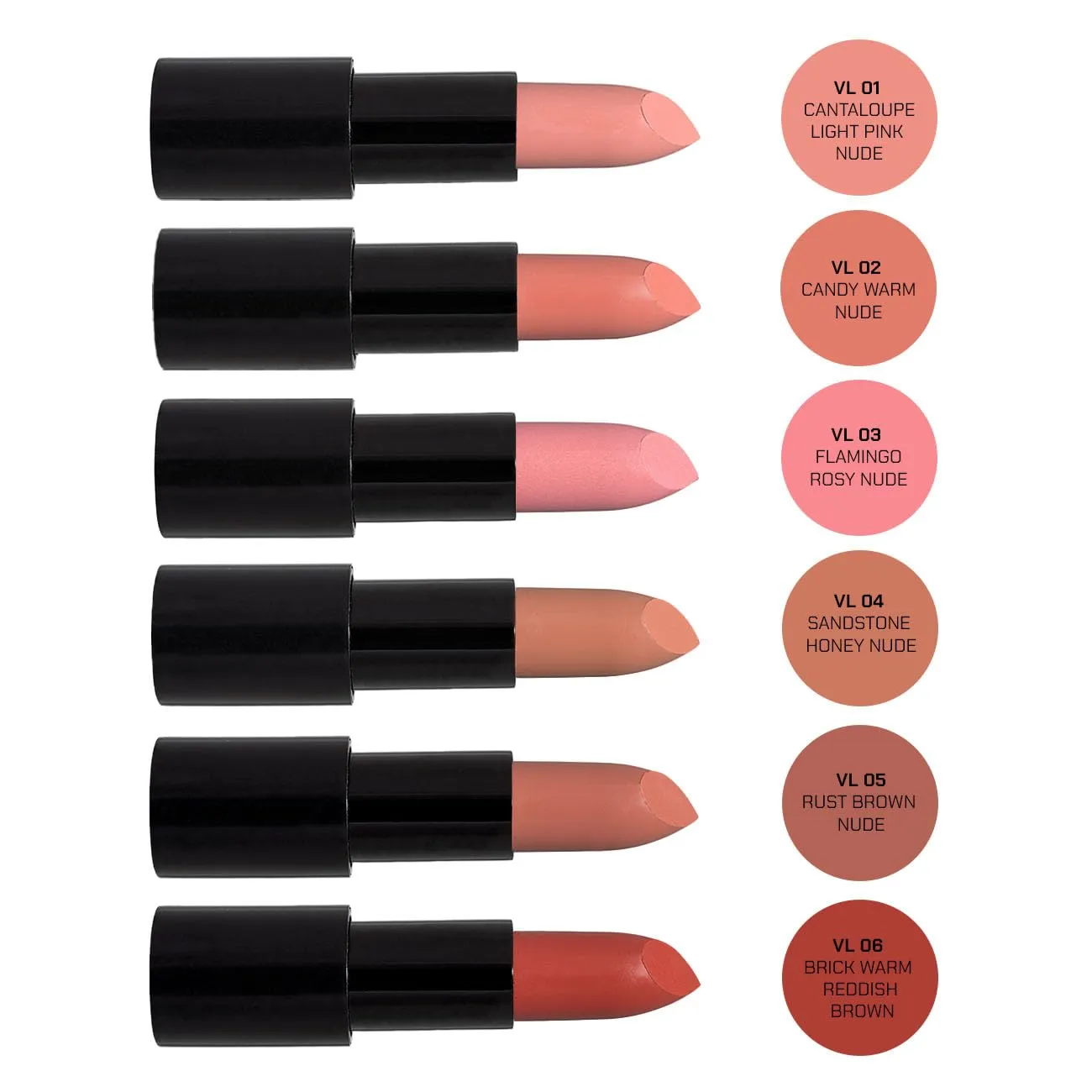 Radiant Professional Advanced Care Lipstick - Ultra Nourishing, Moisturizing Long Lasting Matte Lipstick With Vitamin E- UVA UVB Filters For Sun Protection- VELVET (06 BRICK – WARM REDDISH BROWN)