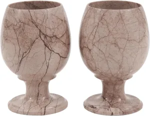 Radicaln Marble Wine Glasses 5'' Inches Marinara Handmade Glasses Drinking Set For Red and White Wine - Champagne Glasses