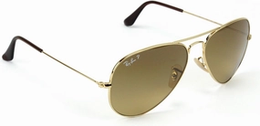 Ray-Ban RB3025 001/M2 Aviator Shiny Gold Frame/Brown Polarized Lens 58mm