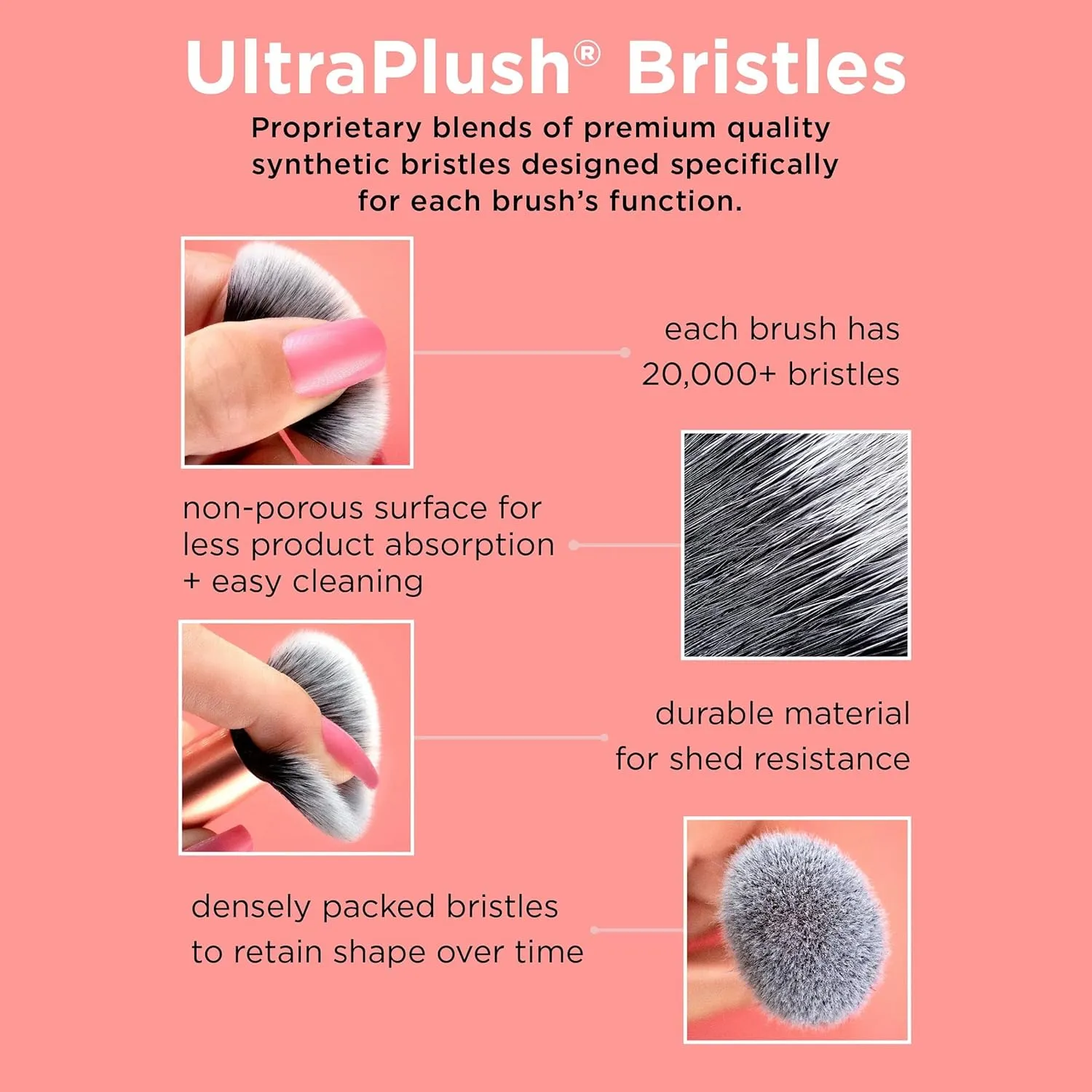 Real Techniques Custom Complexion Foundation 3-in-1 Brush, Custom Slide For Foundation & Concealer, 3 Settings For Sheer, Medium, or Focused Application, Travel-Size Kabuki, Cruelty-Free, 1 Count