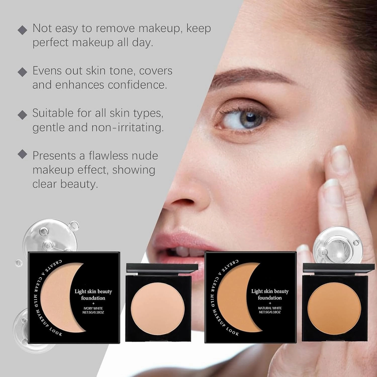 Remainder Concealer, Remainder Under Eye Concealer, Inder Eye Brightener, Reveal Radiant Eyes Concealers Under Eye Brightener, Conceal & Brighten Dark Circles, Summaryas Brightener (2pcs Ivory)