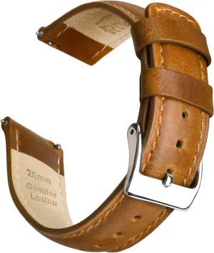 Ritche Christmas Gift Quick Release Leather Watch Bands Genuine Watch Straps for Men Women- 18mm 20mm 21mm 22mm 23mm 24mm Top Grain Leather Watch Strap, White Elephant Gifts, Stocking Stuffers for Men