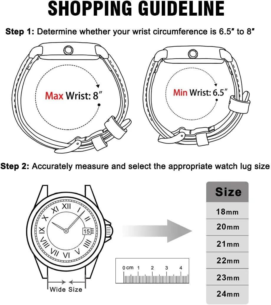 Ritche Christmas Gift Quick Release Leather Watch Bands Genuine Watch Straps for Men Women- 18mm 20mm 21mm 22mm 23mm 24mm Top Grain Leather Watch Strap, White Elephant Gifts, Stocking Stuffers for Men