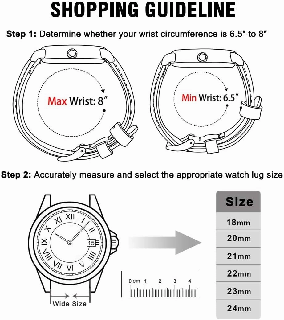 Ritche Christmas Gift Quick Release Leather Watch Bands Genuine Watch Straps for Men Women Top Grain Leather Watch Strap, White Elephant Gifts, Stocking Stuffers for Men, Father's Day gifts