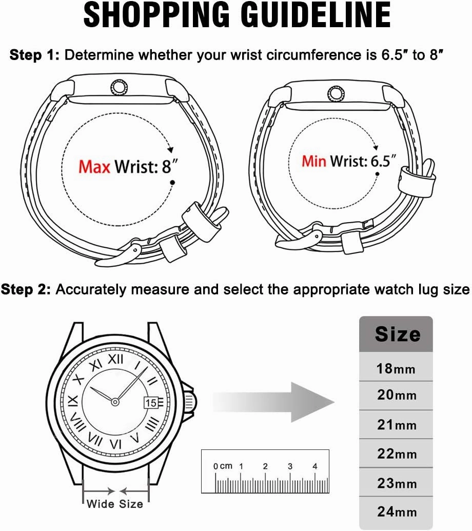 Ritche Christmas Gift Quick Release Leather Watch Bands Genuine Watch Straps for Men Women Top Grain Leather Watch Strap, White Elephant Gifts, Stocking Stuffers for Men, Father's Day gifts
