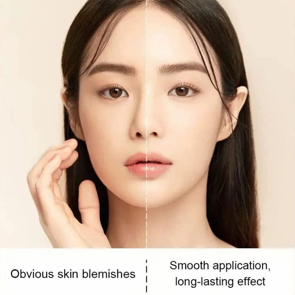 RJDJ Mzv Air Cushion Bb Cream Waterproof Foundation, Mzv Water Bead Tricolor Latte Concealer Cushion Bb Cream, Long-Lasting Moisturizing Concealer, Natural Makeup Concealer for Women (13# 23#)