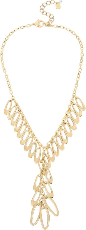 Robert Lee Morris Women's Gold Shakey Link Y Shaped Necklace, One Size
