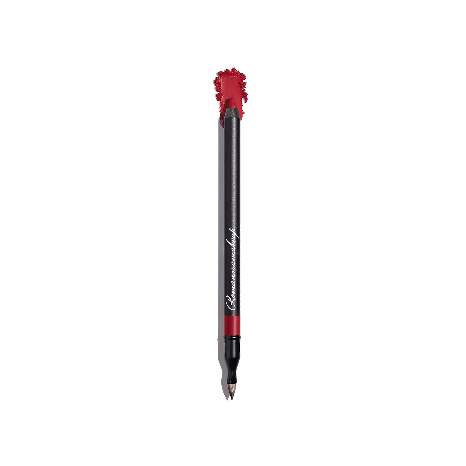 Romanovamakeup Sexy Contour Lip Liner READY TO RED. Makeup and Built-in-Brush RED SHADE. Smooth, Long Lasting, Easy Glide-on Pencil Gift for Women to Create Natural-looking, Visually Full Lips.