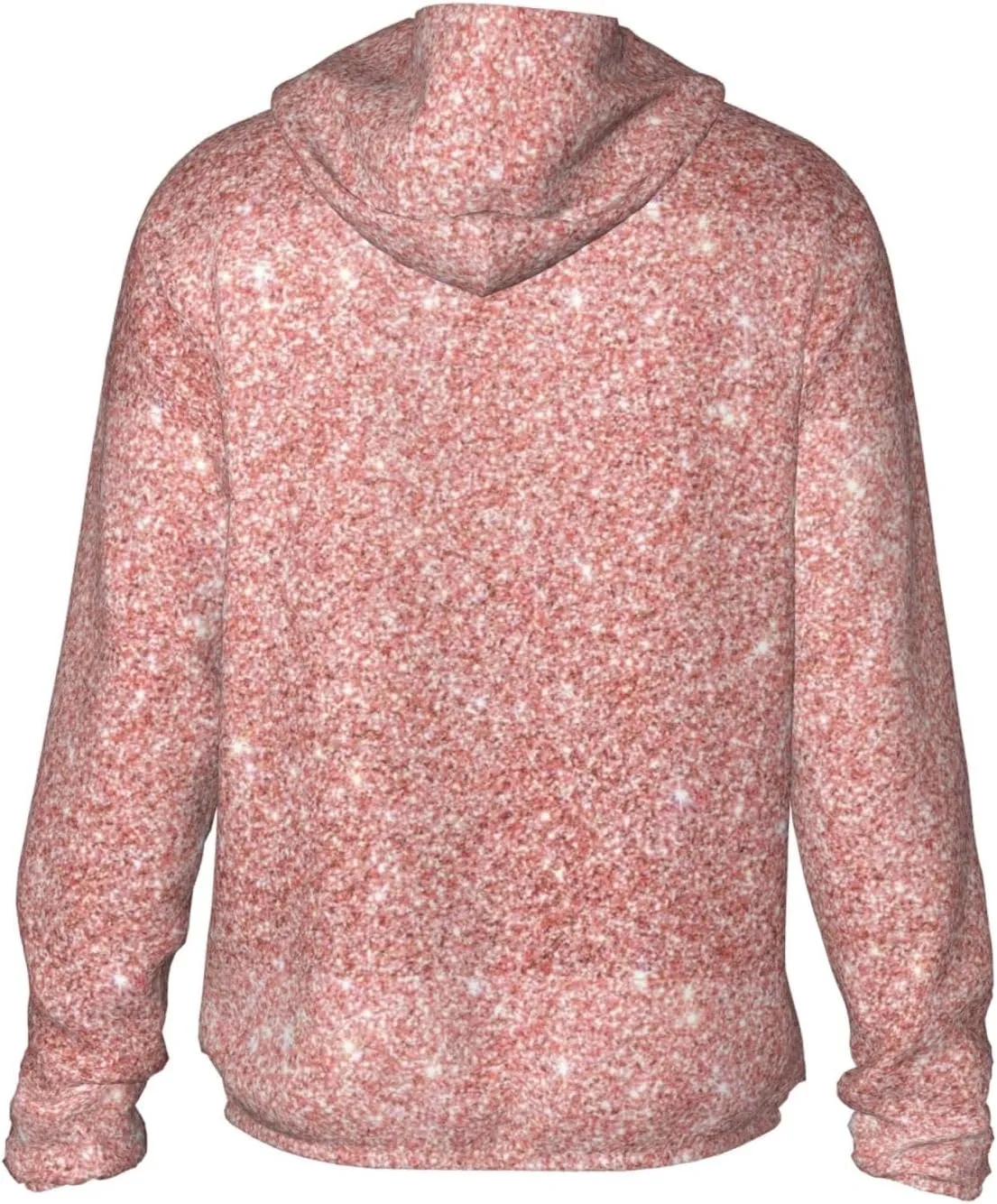 Rose Gold Pink Glitter Men Women Full Zip Sun Protection Hoodie Packable Outdoor Hiking -