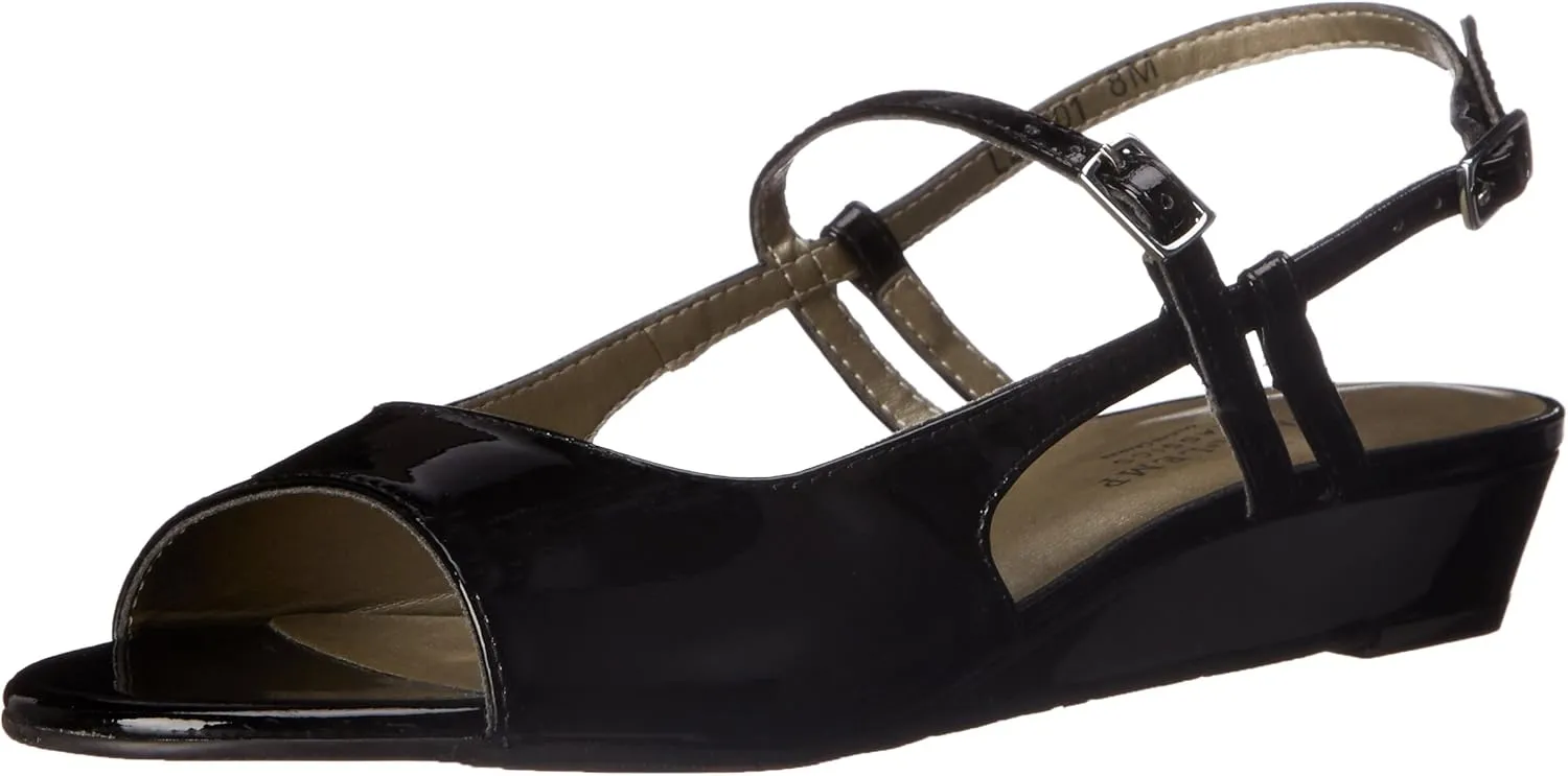 Rose Petals Women's Jillian, Black Soft Patent, 9 N US