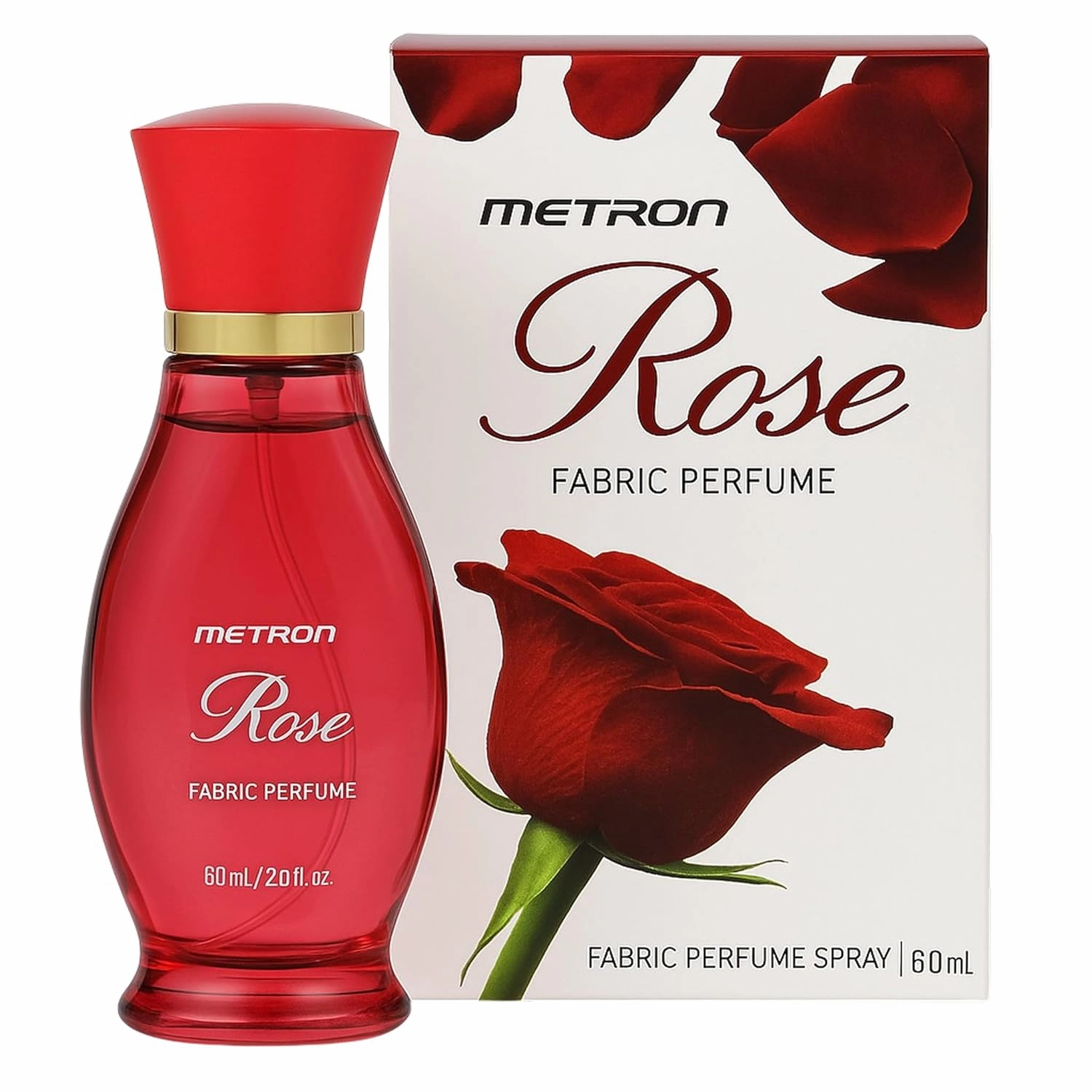 Rose Clothing Perfume Spray – Long-Lasting Fabric Mist with Floral Rose Scent – 60ml Garment Freshener for Women & Men – Travel Size