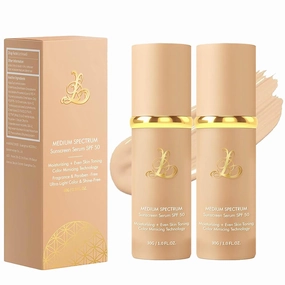Rose France 4 In 1 Ultra Blend Color Changing Foundation, Lunora Medium Spectrum Foundation Makeup, Waterproof & Hydrating,Full Coverage & Long Lasting (Pack of 2)