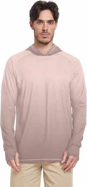 Rose Gold Gradient Uv Blocking Clothes, Cooling Shirt, Light Weight Hoodie, UPF 50  Fishing Sun Shirts for Men