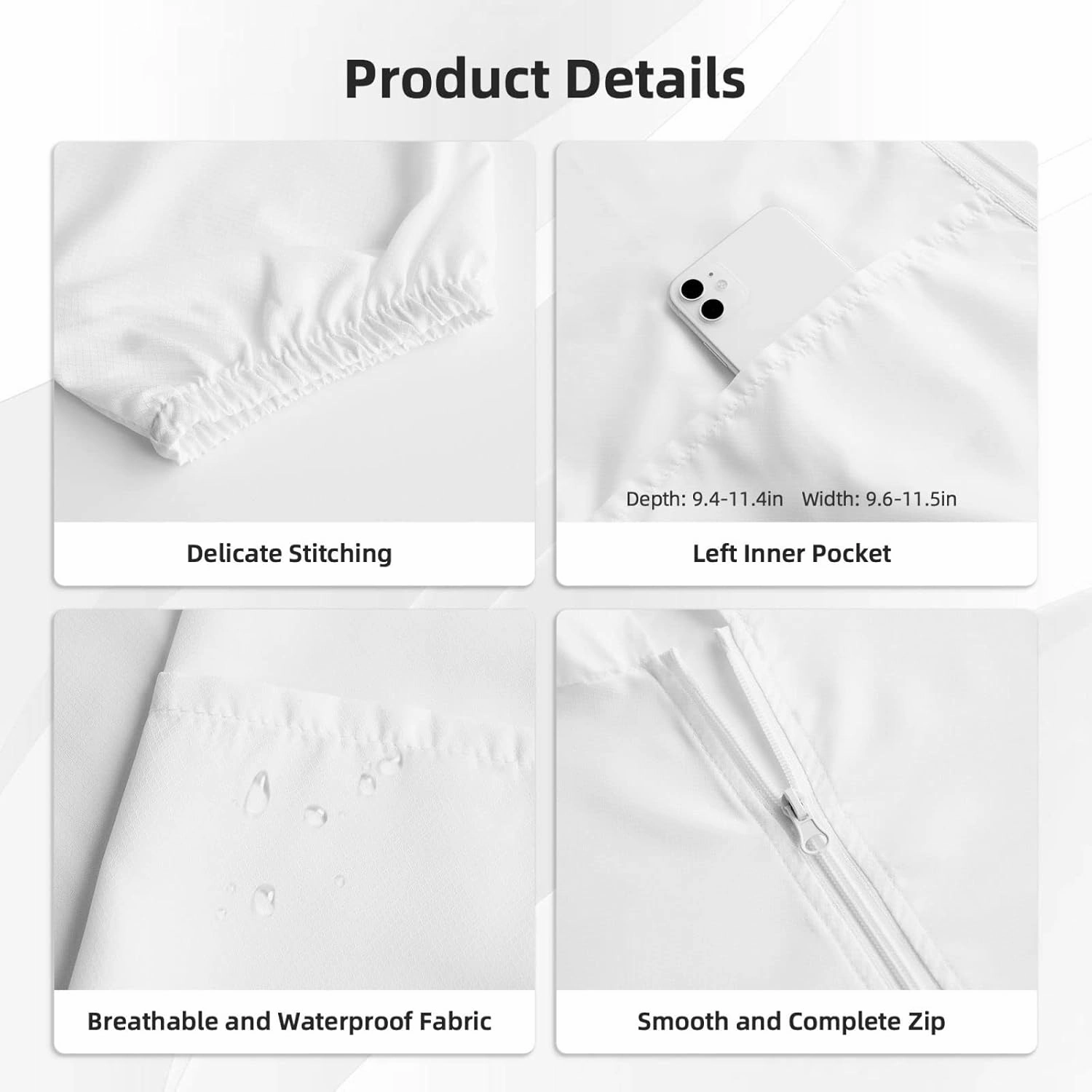 Rose Gold Pink Glitter Men Women Full Zip Sun Protection Hoodie Packable Outdoor Hiking -