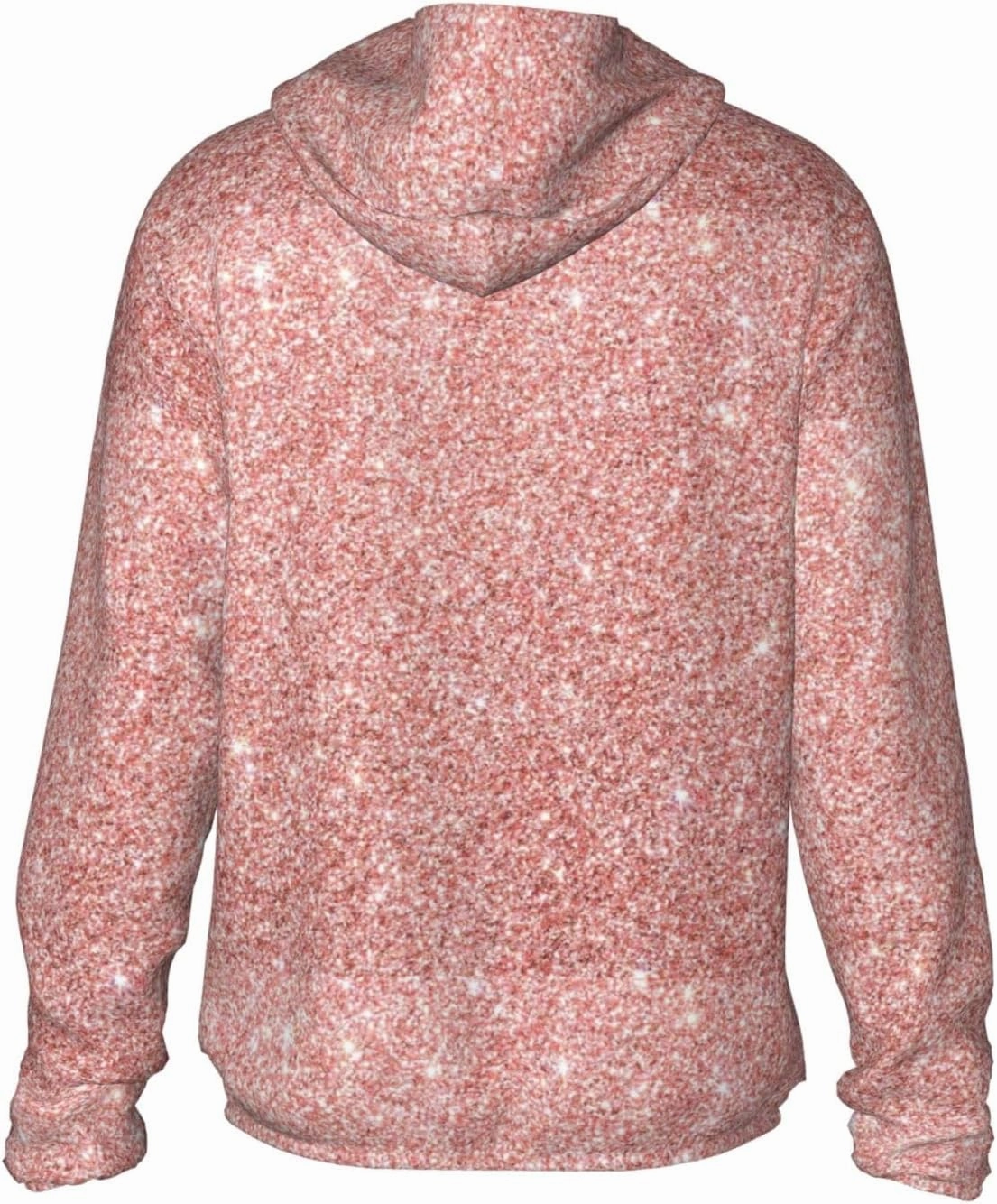 Rose Gold Pink Glitter Men Women Full Zip Sun Protection Hoodie Packable Outdoor Hiking -
