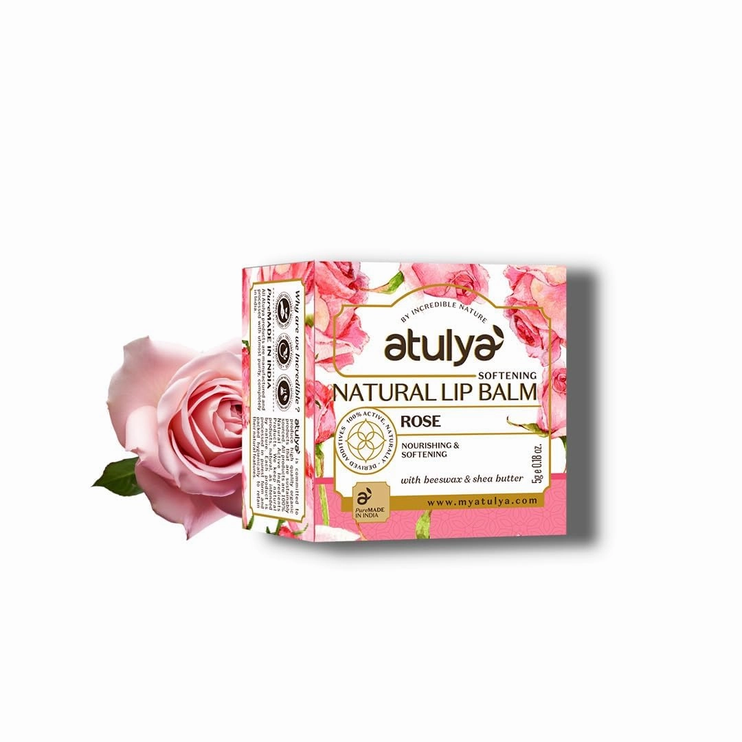 Rose Natural Lip Balm with Bees Wax & Honey | Nourishing Lip Balm for Soft Lips | Lip Balm for Velvety Lips | Unisex Formula| 5g(Pack Of 1)
