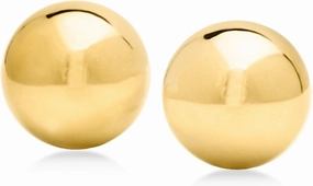 Ross-Simons Italian 14mm 18kt Gold Over Sterling Dome Clip-On Earrings